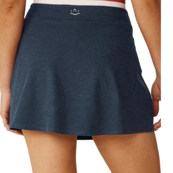 BEYOND YOGA SEE YOU THERE SPACE-DYE WRAP SKORT----NAVY---*NWT* - Picture 2 of 2